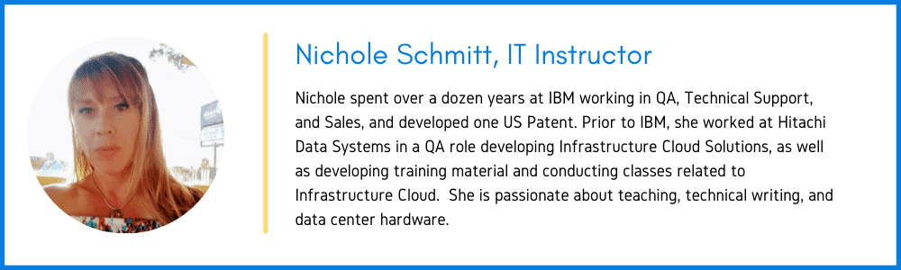 Nichole Schmitt IT Instructor CCI Training Center biography
