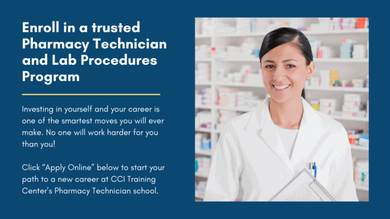Apply online for pharmacy technician training CCI Training Center