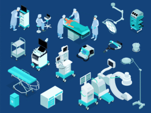 Various medical equipment medical assistants may use during their training or clinicals.